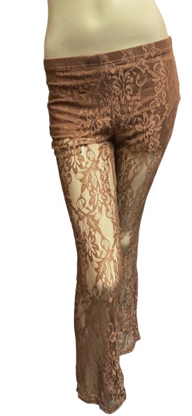 画像4: レースストレッチパンツ☆brown ☆ (4)