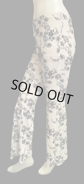 画像3: レースストレッチパンツ☆apricot black flowe☆ (3)