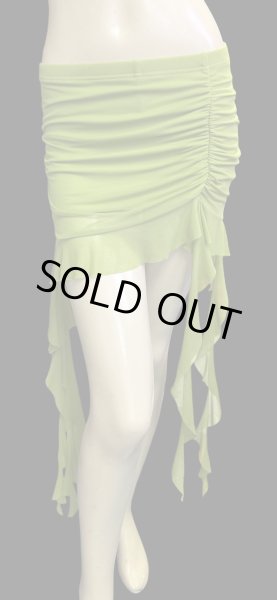 画像1: ストレッチフリルショートスカート☆lime green ☆ (1)