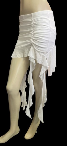 画像2: ストレッチフリルショートスカート☆White ☆ (2)