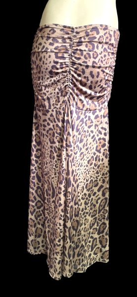 画像3: ストレッチフリルスリットスカート☆leopard ☆ (3)