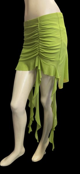 画像2: ストレッチフリルショートスカート☆lime green ☆ (2)
