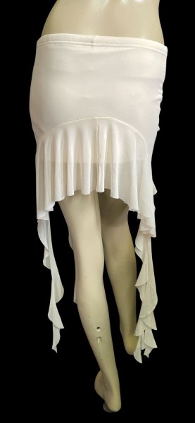 画像3: ストレッチフリルショートスカート☆white cream☆ (3)