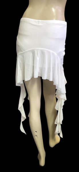 画像3: ストレッチフリルショートスカート☆White ☆ (3)