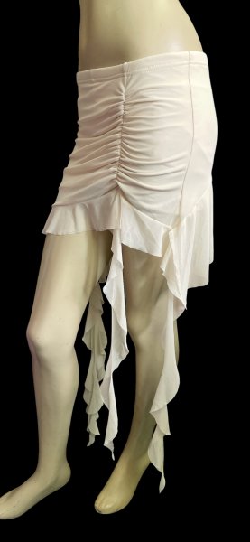 画像2: ストレッチフリルショートスカート☆white cream☆ (2)