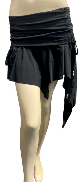 画像1: レースストレッチショートスカート☆Black ☆ (1)