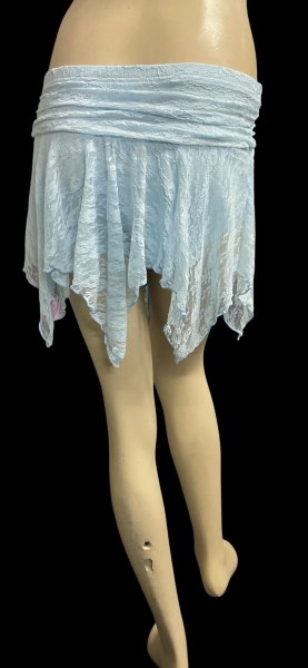 画像3: レースストレッチショートスカート☆light blue ☆ (3)