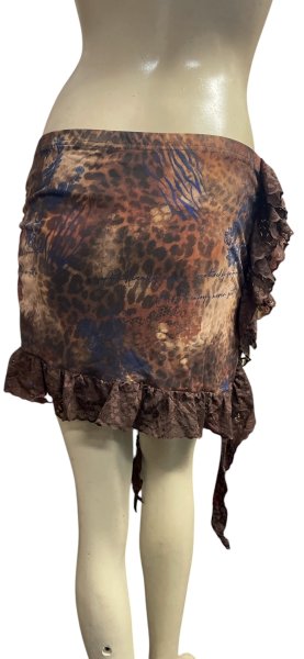 画像3: ストレッチフリルショートスカート☆brown ☆ (3)