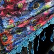 画像2: メッシュフラワースカーフ☆ blue &red☆ (2)