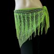 画像1: ゴージャスラインストーンストレッチヒップスカーフ☆lime green☆ (1)