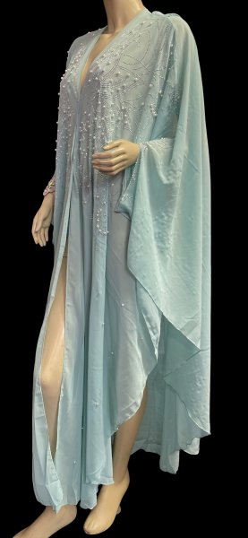 画像3: フーデットキラキラパールカバードレス☆Mint green ☆ (3)