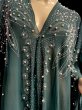 画像3: フーデットキラキラパールカバードレス☆dark  green ☆ (3)