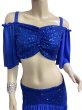 画像2: スパンコールストレッチチョリ＆スカートセット☆royal blue ☆ (2)