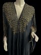 画像2: フーデットキラキラパールカバードレス☆ Black gold rhinestone ☆ (2)