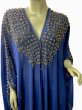 画像2: フーデットキラキラパールカバードレス☆Royal blue gold rhinestone ☆ (2)