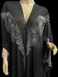 画像2: フーデットキラキラパールカバードレス☆Black silver rhinestone ☆ (2)