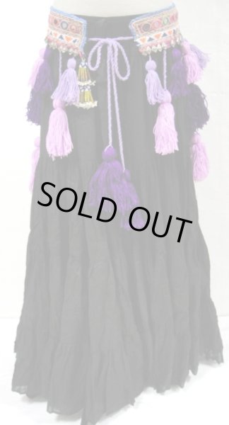 画像2: トライバルタッセルベルト☆ピンク×パープル×ラベンダー☆ (2)