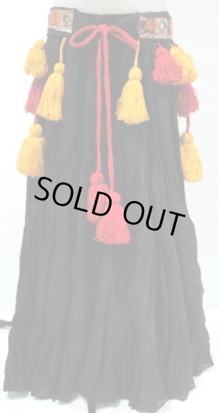 画像2: トライバルタッセルベルト☆レッド×マリーゴールド☆ (2)