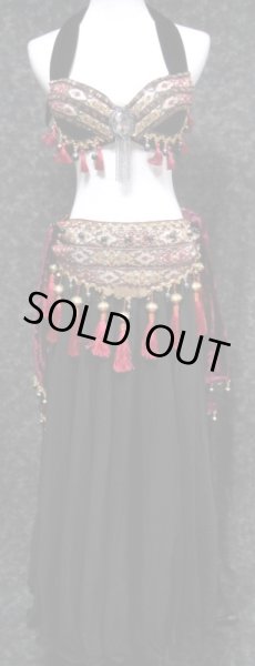 画像2: トライバルブラ＆ベルトセット☆オリエンタルレッド☆ (2)