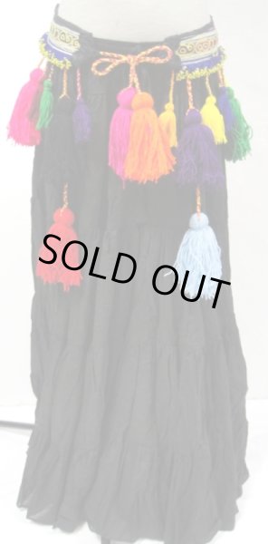 画像2: トライバルタッセルベルト☆マルチカラーストレート☆ (2)