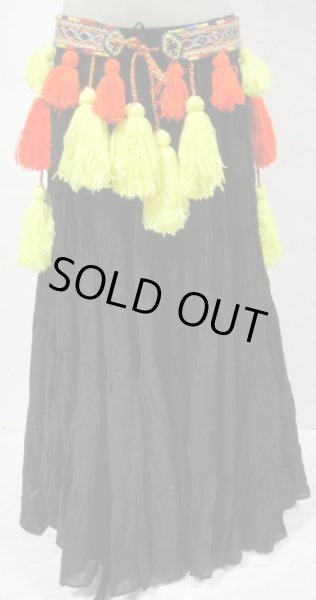 画像2: トライバルタッセルベルト☆レモン×オレンジ☆ (2)