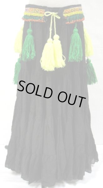 画像2: トライバルタッセルベルト☆レモン×グリーン☆ (2)